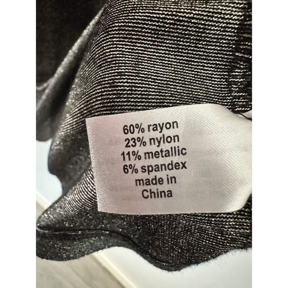 Lane Bryant Tunic Top Ruched Sleeve metallic Plus Size Top Gray 18/20 - Picture 4 of 5